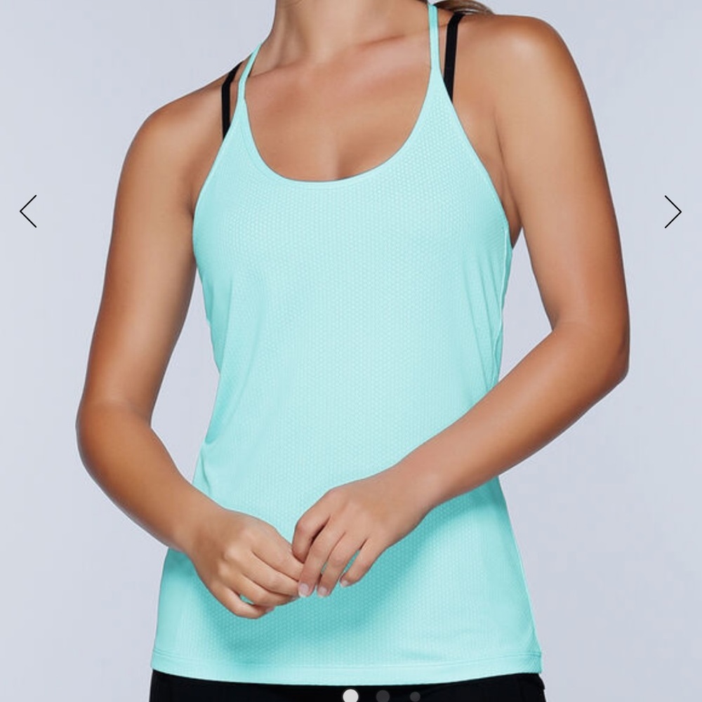 Women’s Lorna Jane Waterfall Excel Tank Top Workout Top Activewear Shirt